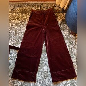 Zara Velvet Wide Leg Trousers